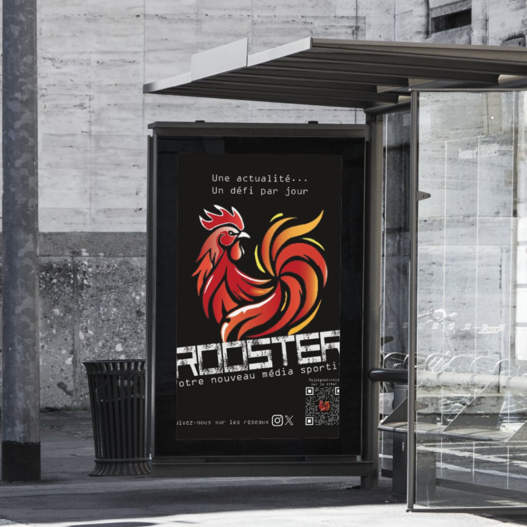 Mise en situation de l'affiche du média Rooster