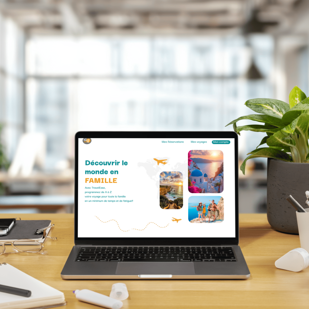 Mise en situation du site web Travel Ease