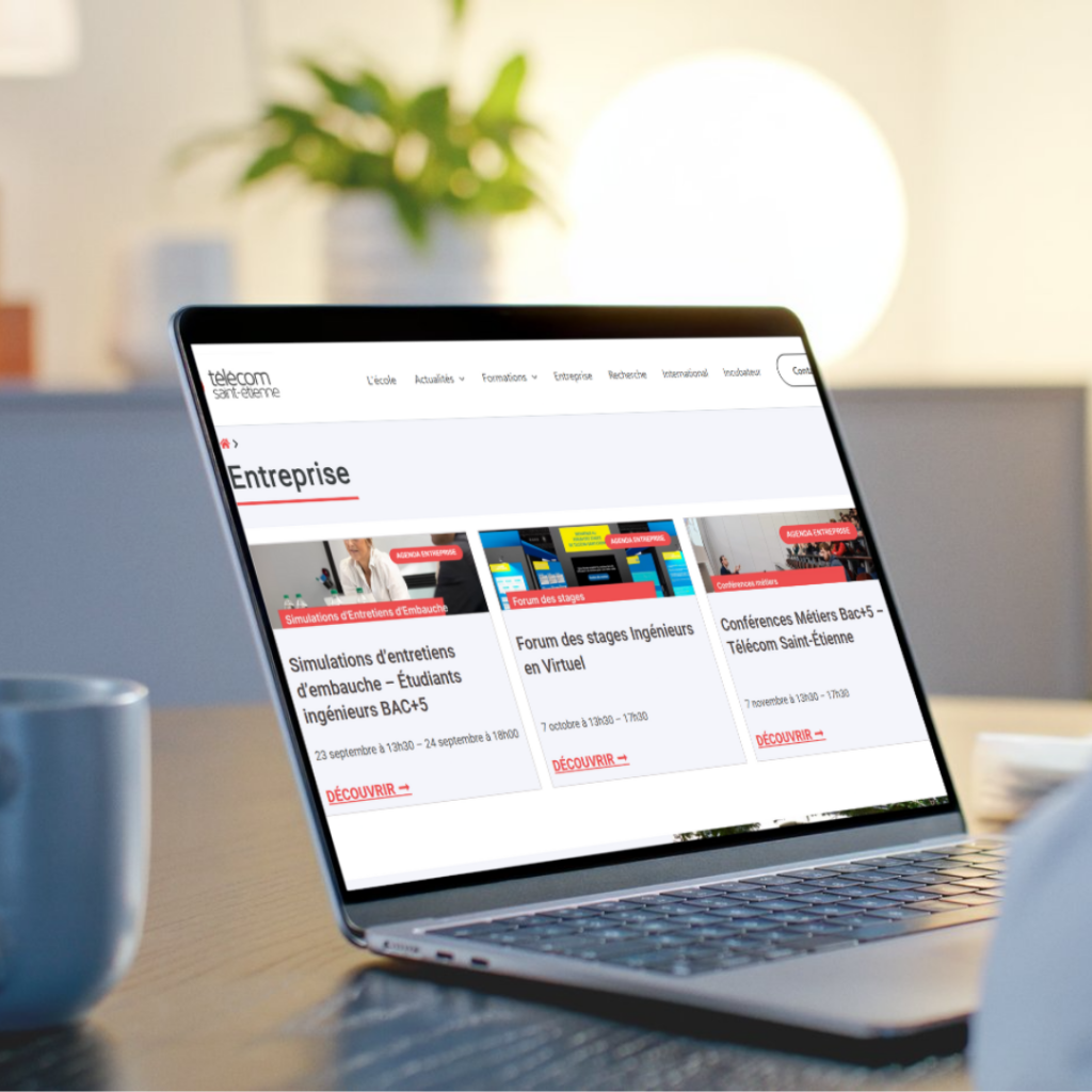 Mise en situation de la copie du site web de Télécom Saint-Etienne